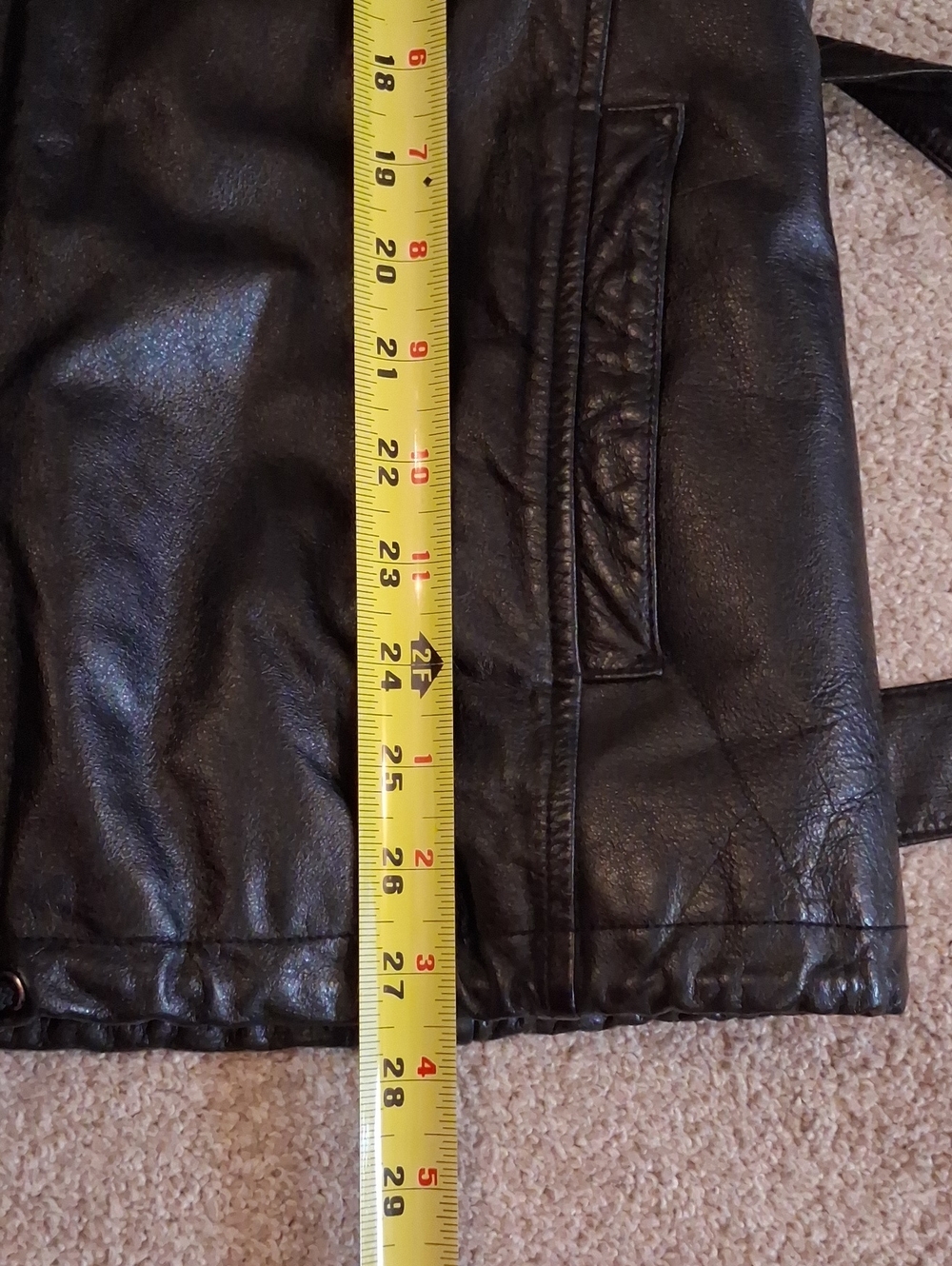 Vintage Wilson Women’s Black Hooded Belted Jacket. Draw String at Hood & Hem (M) - Picture 11 of 12